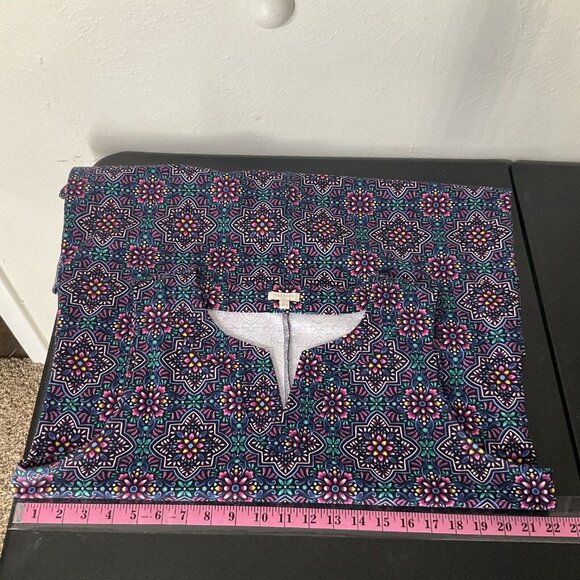 Talbots Dress Women XL Floral Patterned V-Neck Sleevless Multi-color Stretch - Picture 9 of 12